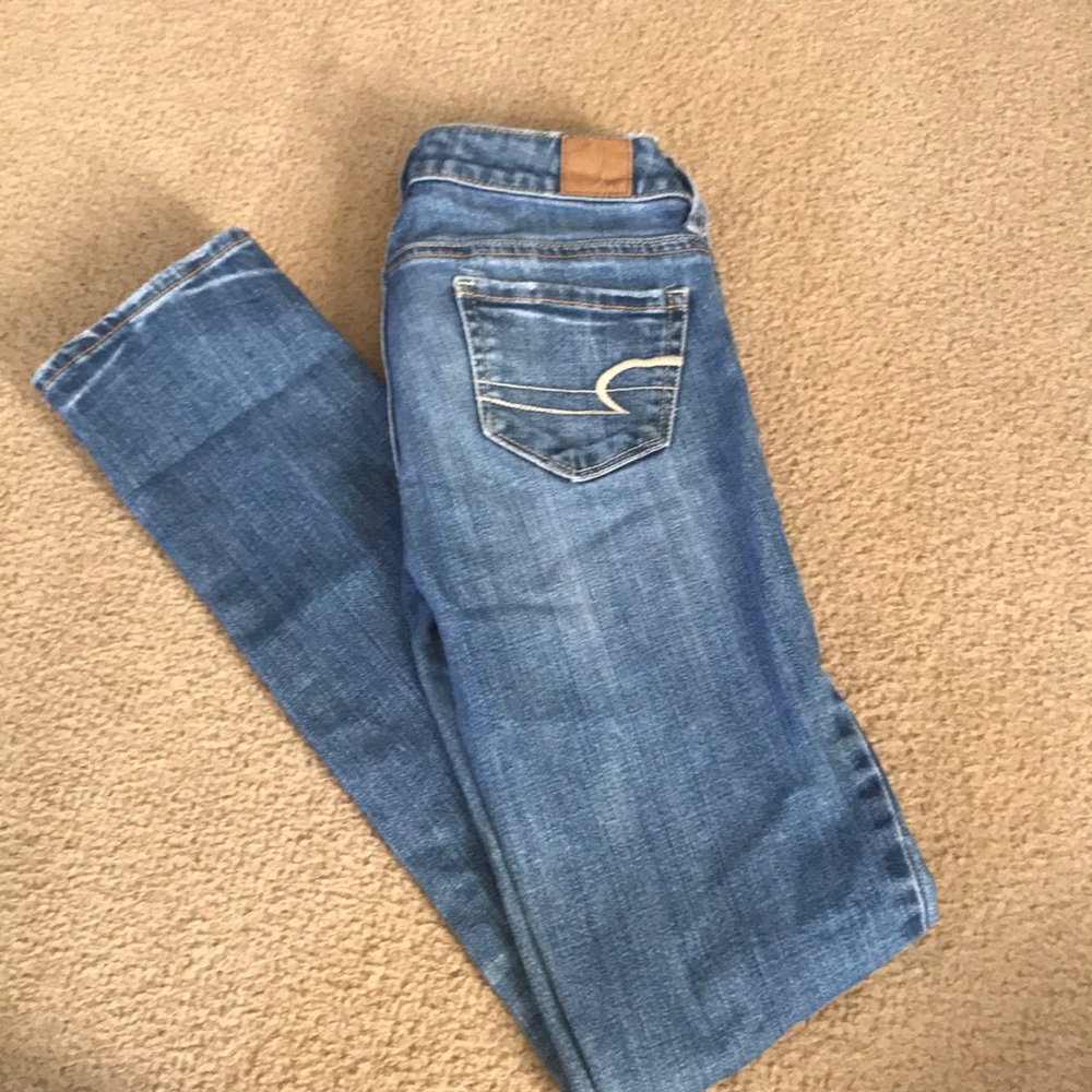 Slightly distressed AE jeans
